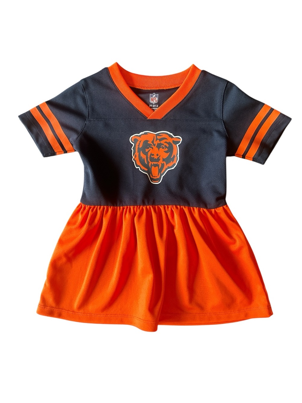 NFL Chicago Bears Toddler Dress - Navy & Orange